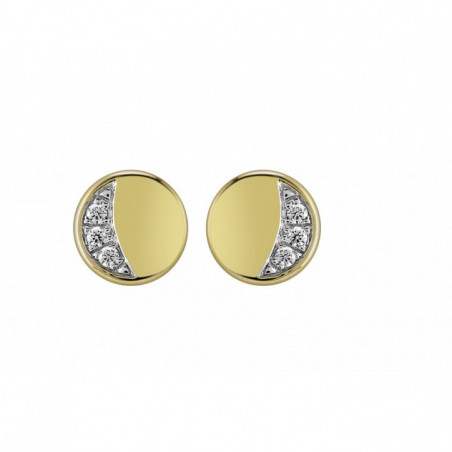 Boucles d'oreilles OR Jaune 750 ml Diamants