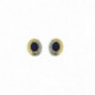 Boucles d'oreilles OR Jaune 750 ml Diamants et Saphir