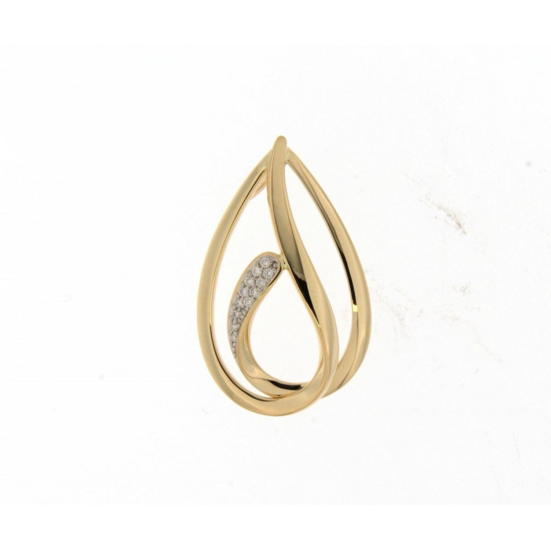Pendentif OR Jaune 750 ml Diamants