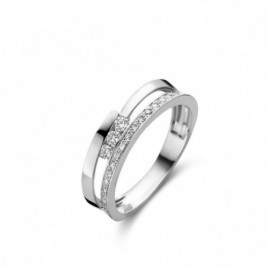 Bague Trilogie OR Blanc 750 ml Diamants