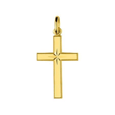 Pendentif OR Jaune 750 ml Croix