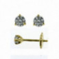 Boucles d'oreilles OR jaune 750 ml Diamants