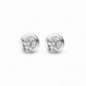 Boucles d'oreilles OR Blanc 750 ml Diamants