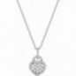 Collier Cœur OR Blanc 750 ml Diamants