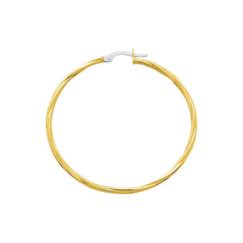 Boucles d'oreilles Créoles OR Jaune 750 ml