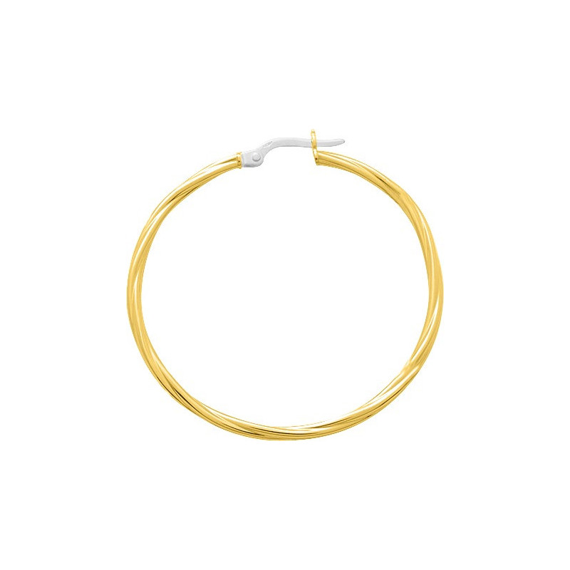 Boucles d'oreilles Créoles OR Jaune 750 ml