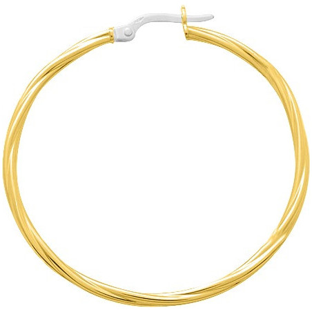 Boucles d'oreilles Créoles OR Jaune 750 ml