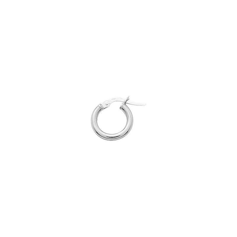 Boucles d'oreilles Créoles OR Blanc 750 ml