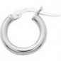 Boucles d'oreilles Créoles OR Blanc 750 ml