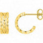 Boucles d'oreilles Demi-créoles OR Jaune 750 ml