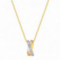 Collier OR Jaune, Rose et Blanc 750 ml Diamants