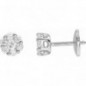 Boucles d'oreille OR Blanc 750 ml Diamants