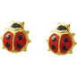 Boucles d'oreilles OR Jaune 750 ml Coccinelle