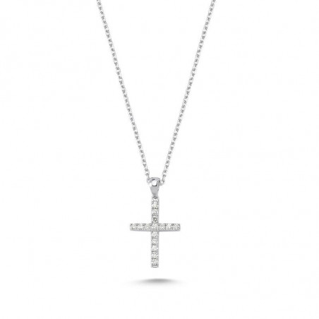 Collier OR Blanc 750 ml Croix & Diamants