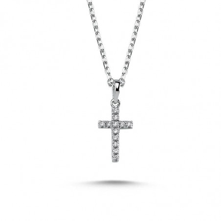 Collier OR Blanc 750 ml Croix & Diamants