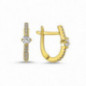 Boucles d'oreilles Créoles OR Jaune 750 ml Diamants