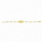 Bracelet Identité OR Jaune et Blanc 750 ml Plaque ovale