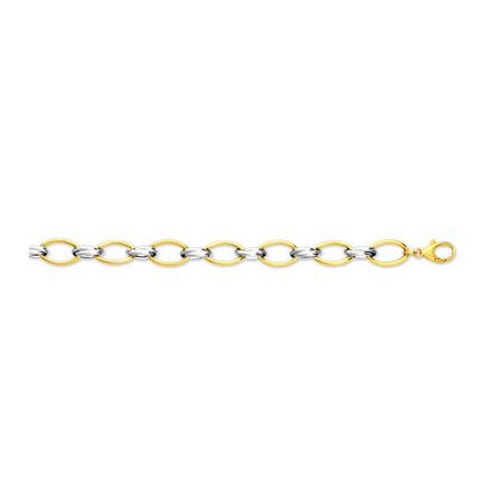 Bracelet OR Jaune & Blanc 750 ml