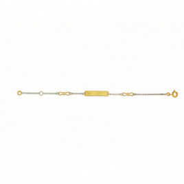 Bracelet Identité bébé OR Jaune et Blanc 750 ml