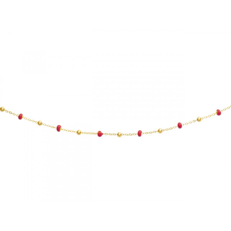 Collier OR Jaune 750 ml Boules rouges Collier OR Jaune 750 ml Boules rouges