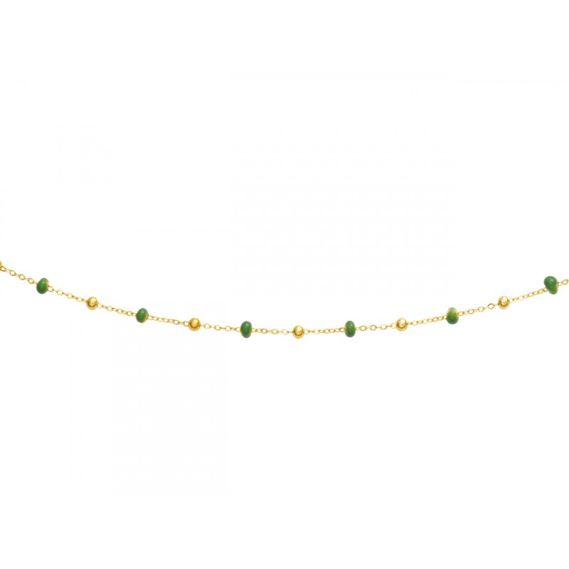 Collier OR Jaune 750 ml Boules vertes Collier OR Jaune 750 ml Boules vertes