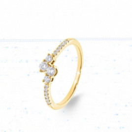 Bague OR Jaune 750 ml Toi & Moi Diamants
