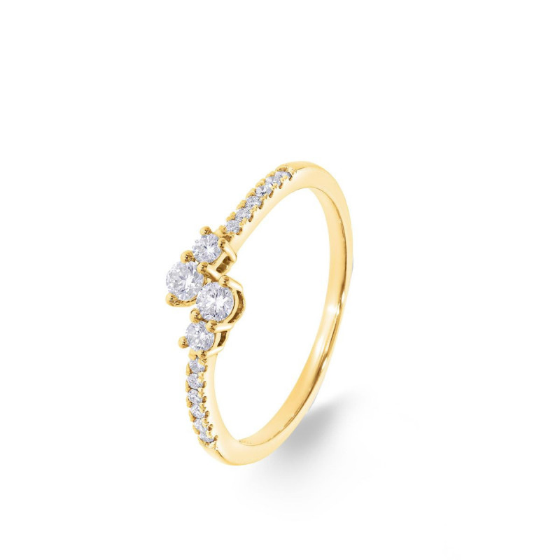Bague OR Jaune 750 ml Toi & Moi Diamants Bague OR Jaune 750 ml Toi & Moi Diamants