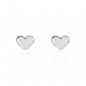 Boucles d'oreille OR Blanc 750 ml Cœurs