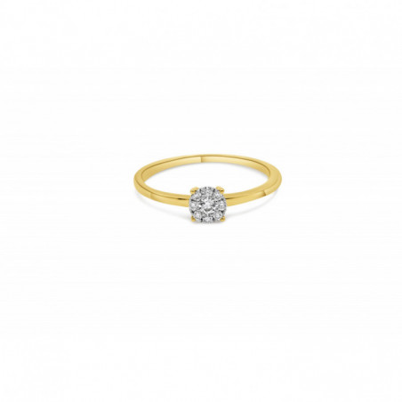 Bague OR Jaune 750 ml Diamants