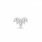 Collection BATMAN Boucle d'oreille OR Jaune et Blanc 750 ml Diamants