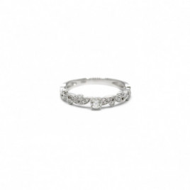 Bague OR Blanc 750 ml Diamants