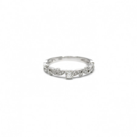Bague OR Blanc 750 ml Diamants