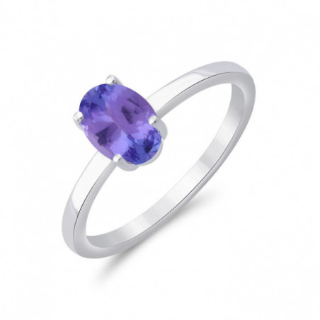 Bague OR Blanc 750 ml Tanzanite
