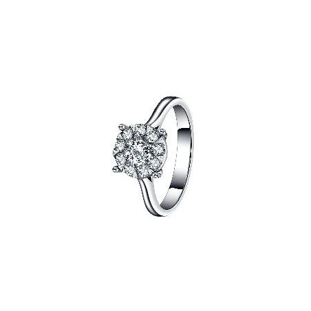 Bague OR Blanc 750 ml Diamants