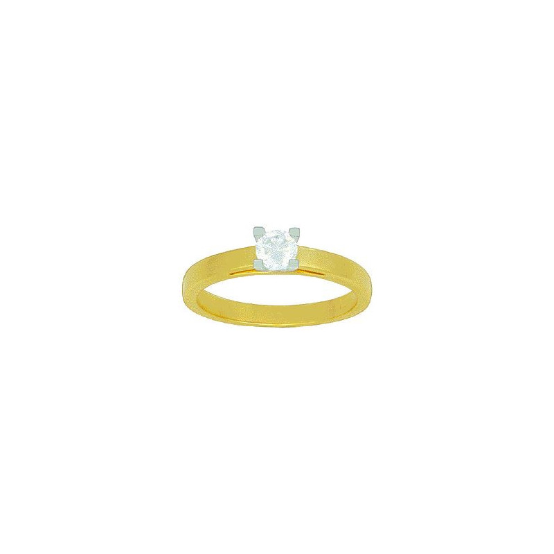 Solitaire OR Jaune et Blanc 750 ml Diamant Solitaire OR Jaune et Blanc 750 ml Diamant