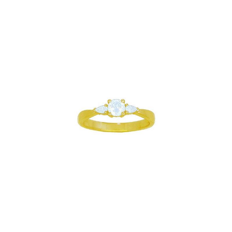 Solitaire accompagné OR Jaune 750 ml Diamants
