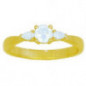 Solitaire accompagné OR Jaune 750 ml Diamants