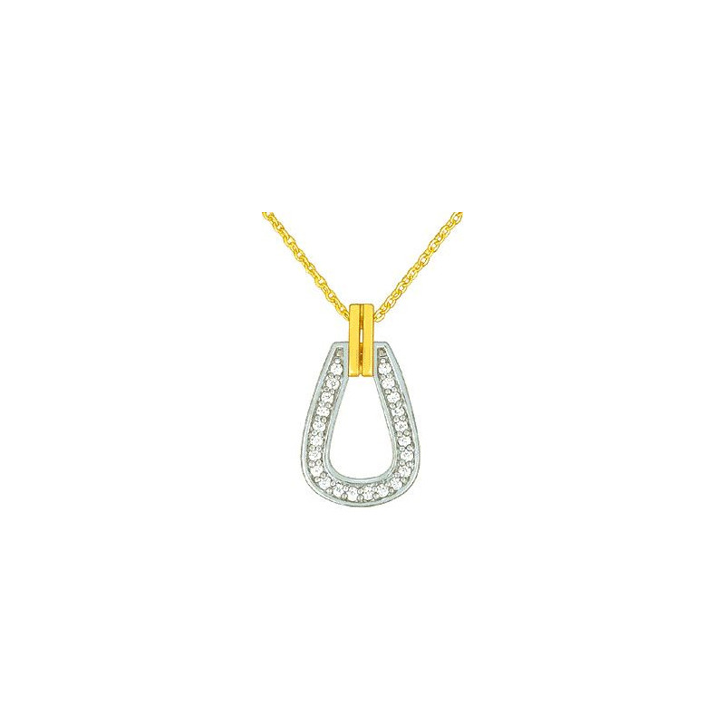 Collier OR Jaune et Blanc 750 ml Diamants