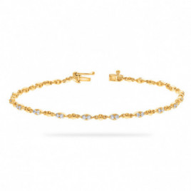 Bracelet OR Jaune 750 ml Diamants