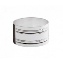 Collection FILETS Rond de serviette en métal Argenté