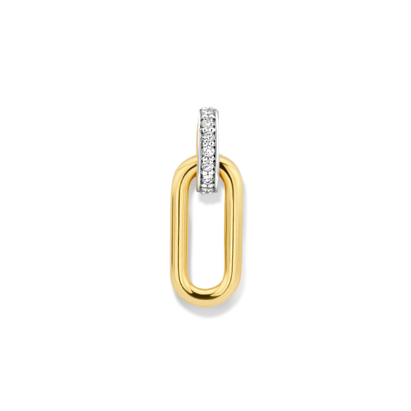 Pendentif OR Jaune et Blanc 750 ml Diamants