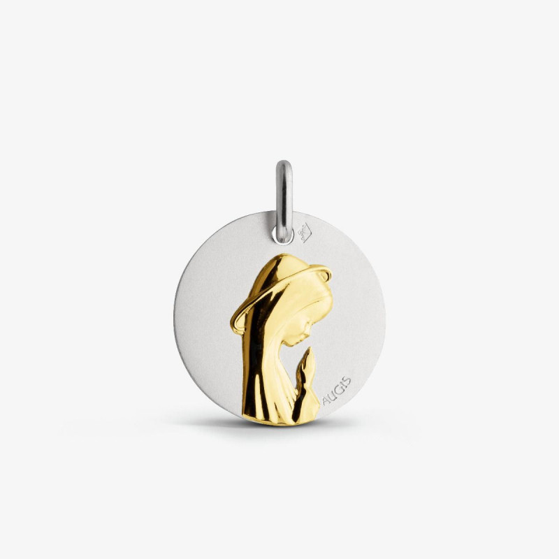 Médaille Vierge Priante OR Blanc et Jaune 750 ml Médaille Vierge Priante OR Blanc et Jaune 750 ml