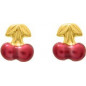 Boucles d'oreilles OR Jaune 750 ml Cerise