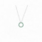 Collier OR Blanc 750 ml Diamants et Emeraudes
