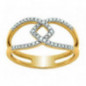 Bague OR Jaune et Blanc 750 ml Diamants