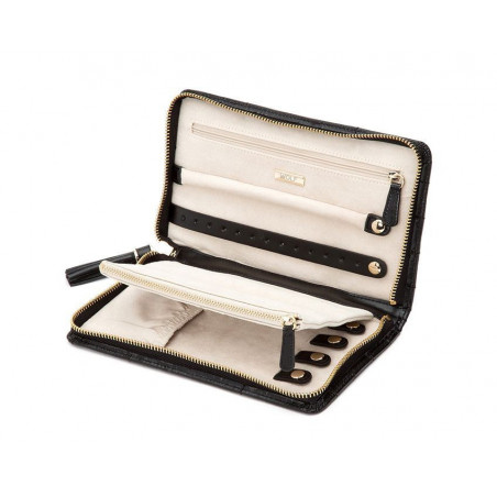 Collection CAROLINE Cuir Noir matelassé