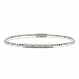 Bracelet OR Blanc 750 ml Diamants