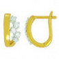 Boucles d'oreilles OR Jaune et Blanc 750 ml Diamants