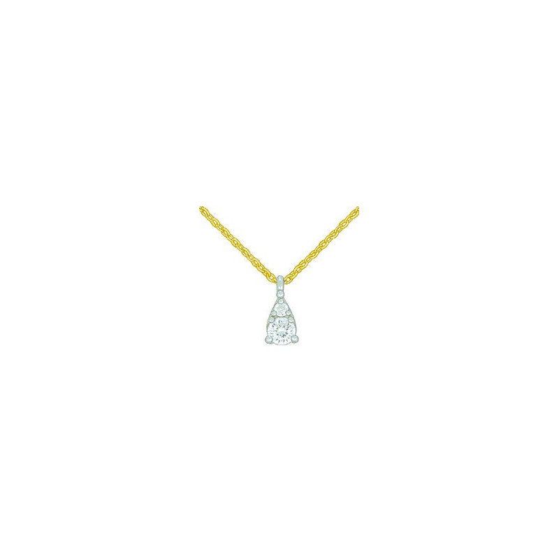Collier OR Jaune et Blanc 750 ml Diamant Collier OR Jaune et Blanc 750 ml Diamant