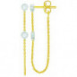 Boucles d'oreilles OR Jaune et Blanc 750 ml Diamants